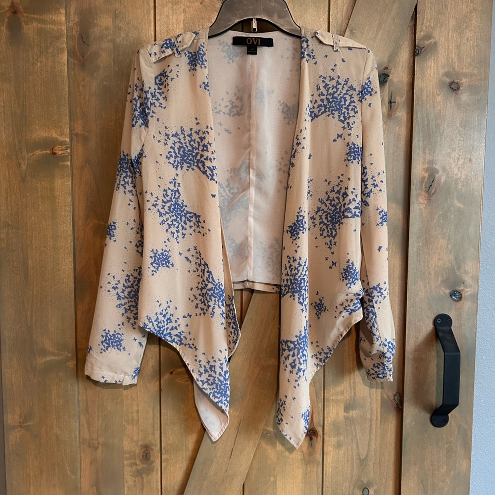 Ovi Blue and Cream Blazer